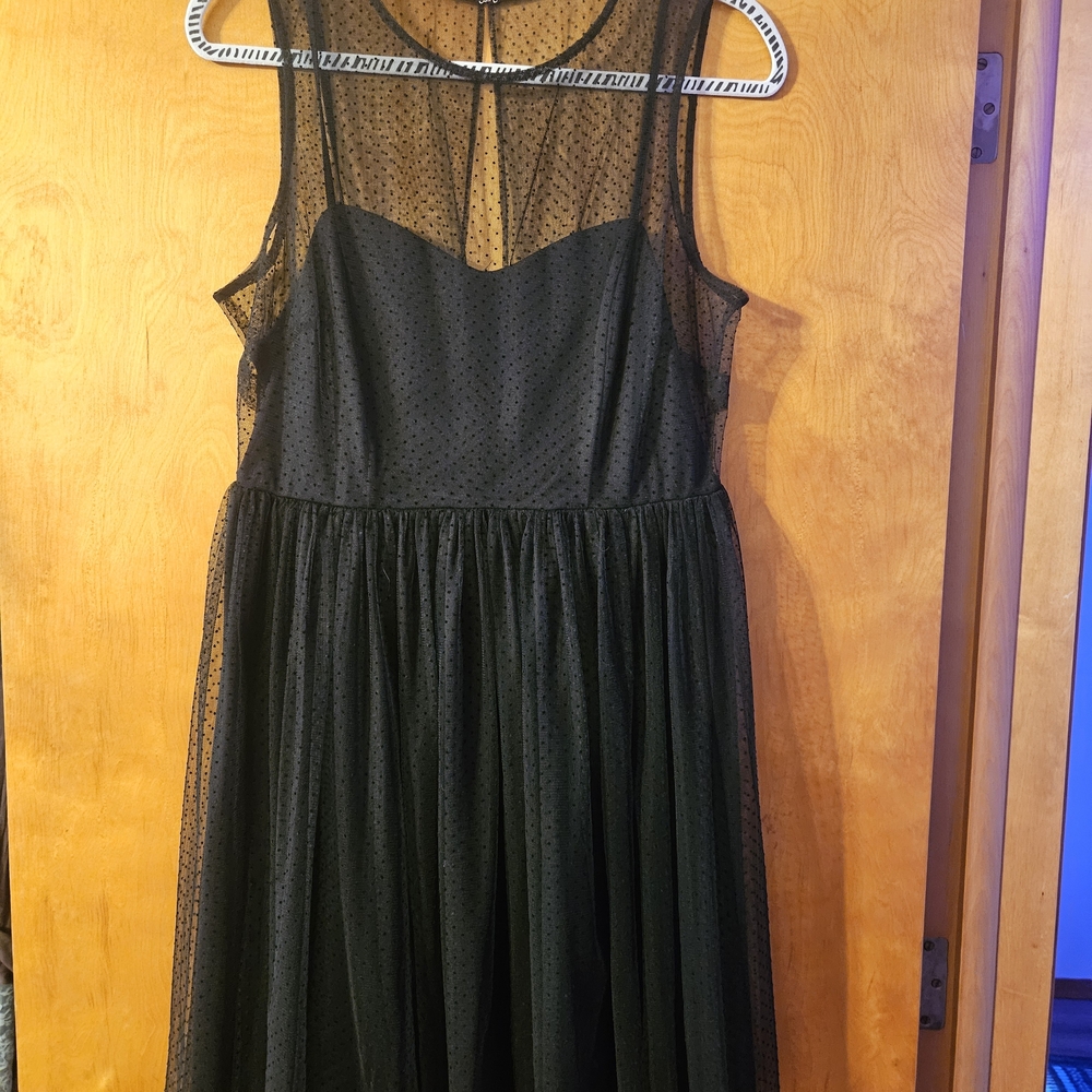 LC Lauren Conrad Blue Embellished Midi Sundress
